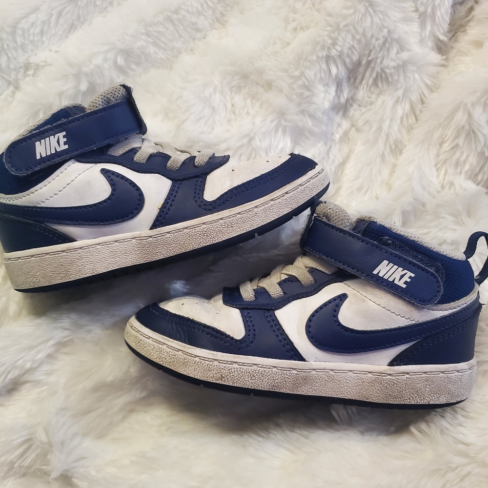 Nike Court Borough Mid 2 toddlers' shoes Blue and white